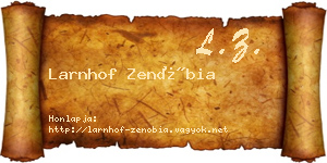 Larnhof Zenóbia névjegykártya
